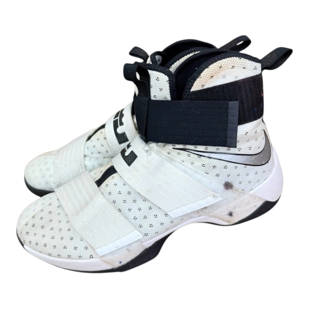 Nike Black and White High-Top Athletic Shoes with Strap
